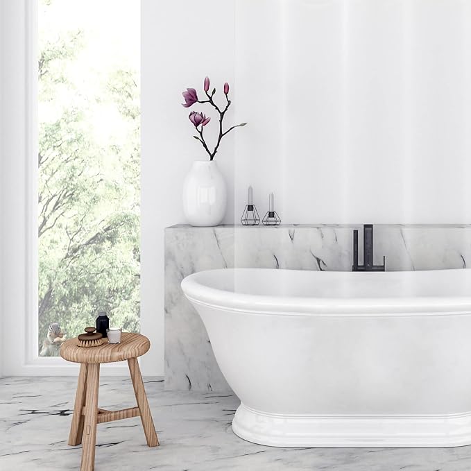 SO HOME Shower Curtain Liner - Heavy Duty 6 Guage PEVA - Built in 3 Weighted Magnets - 12 Aluminium Grommets (2, Clear, 72" x 70"