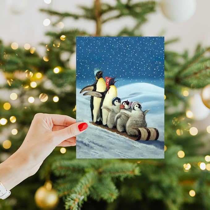Tree-Free Greetings - Happy Holidays Greeting Cards - Artful Designs - 12 Cards + Matching Envelopes - Made in USA - 100% Recycled Paper - 5"x7" - Your Day Your Way (HP60651)