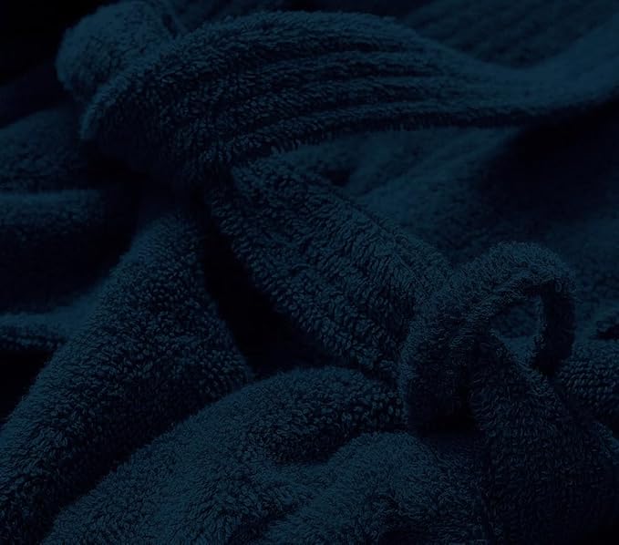 100% Cotton Shawl Collar Bathrobe for Women & Men – Terry Cloth, Lightweight Plush Long Spa & Hotel Luxury Robe