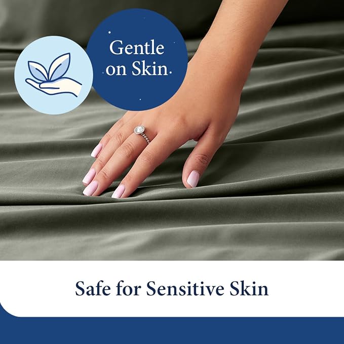 Cosy House Collection 100% Rayon Derived from Bamboo Pillowcase Set | Cooling, Breathable, Silky Soft 2-Piece Envelope Closure Pillow Case Cover Set (King, Sage Green)
