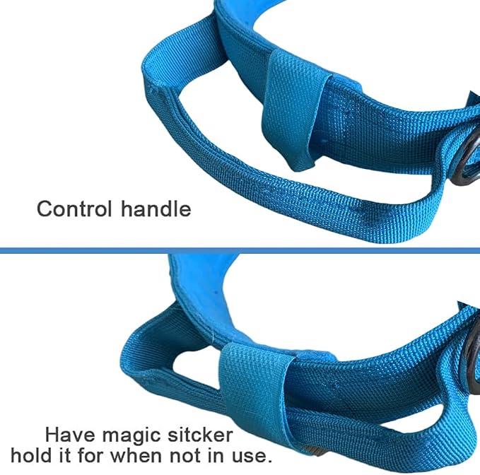 Tactical Dog Collar and Leash Set Adjustable Military Nylon Dog Collar with Control Handle and Heavy Duty Metal Buckle for Large Dogs(Blue S