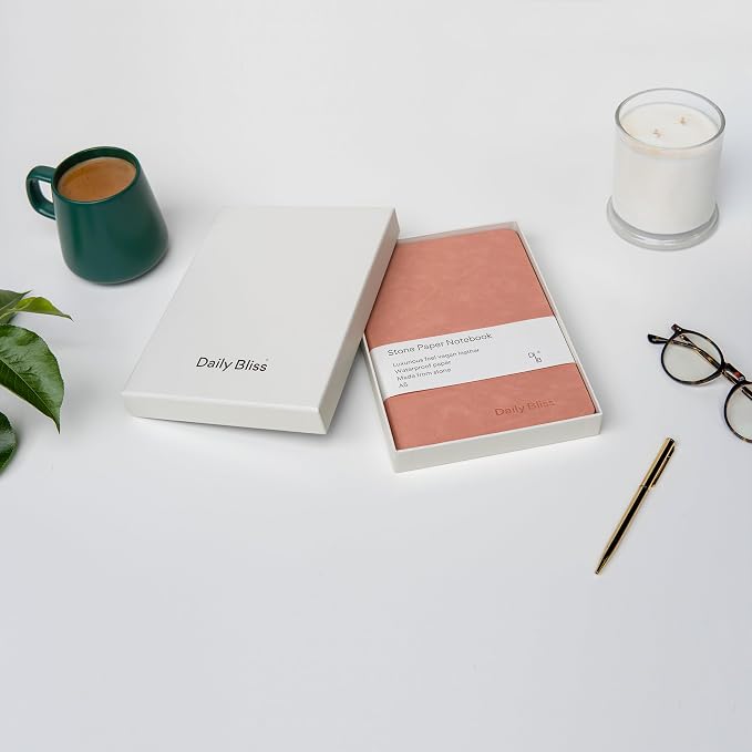 Stone Paper Journal Premium A5 Hardcover Vegan Leather Notebook Journal | 160 Pages | Premium Quality Professional Notebook For Men and Women |Comes With Gift Box Waterproof Notebook