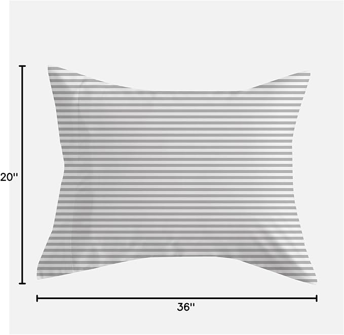 DOZ Pillowcase Set, 100% Viscose derived from Bamboo, Organically Grown, Buttery Soft, Silky, Breathable, Cooling, Oeko-TEX, High GSM, 2-Pack, Envelope Closure (King, Stripe)