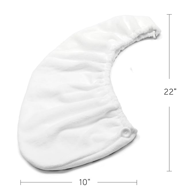 ILES FORMULA Hair Turban Towel – Ultra-Soft Microfiber Hair Towel Wrap for Fast Drying, Frizz Control & Breakage Protection – Large, Lightweight Hair Wrap for Short, Long & Curly – White