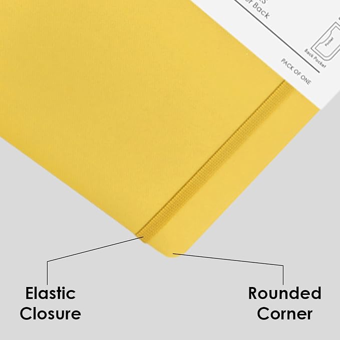 myPAPERCLIP Executive Series Notebook, A5 (5.83 x 8.27 in) Plain, Yellow