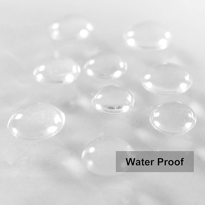 Barossa Design Clear Shower Curtain Liner 82 Width by 74 Height with Free Hooks - 6 Bottom Magnets, Waterproof PEVA, 12 Metal Grommets Curtain PEVA, 82x74