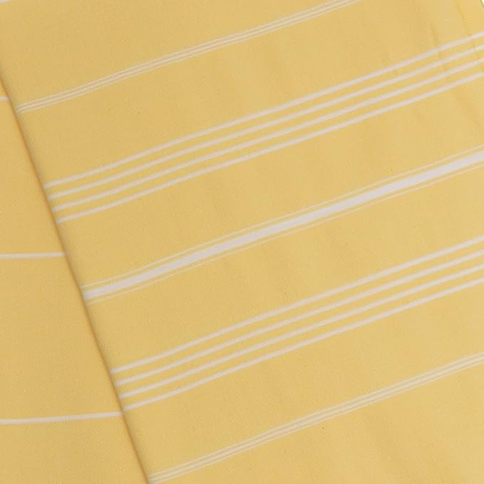 Bersuse Towels Anatolia XL Beach Blanket Throw Blanket Turkish Towel 100% Cotton Extra-Large Quick-Dry Lightweight Premium Peshtemal Towel - 61x82 Inches, Yellow (Set of 3)