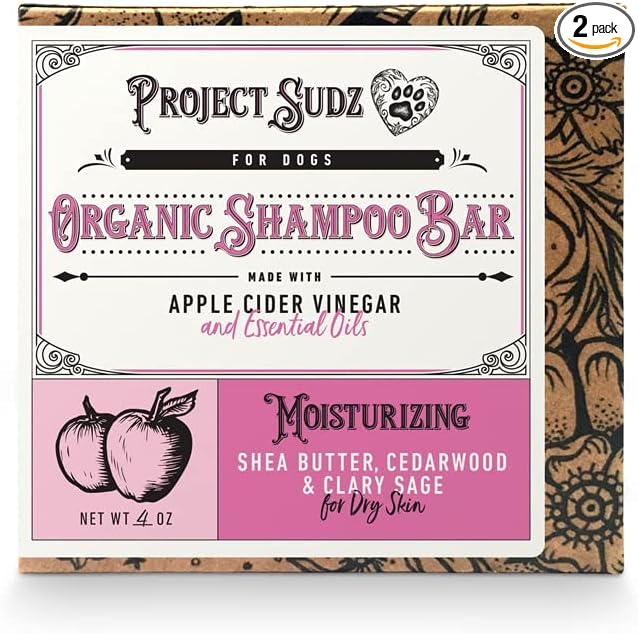 Project Sudz Moisturizing Dog Shampoo Bar β 2 Pack | Natural Solid Shampoo for Dogs | Gentle, Eco-Friendly, Plastic-Free, Made in USA