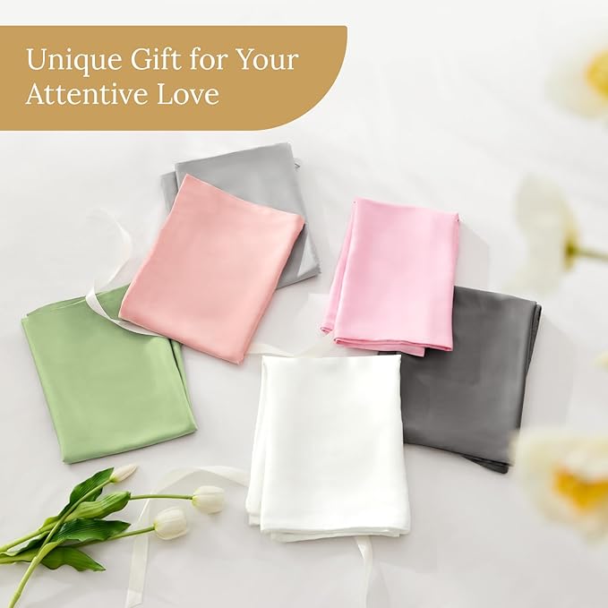 INFIIXSO Body Pillow Cover with Zipper, Luxury Mulberry Silk Body Pillow Case 20x54 Inches, Ultra Smooth and Soft Cooling Long Pillowcase, Gift for Women, Men(Coral)