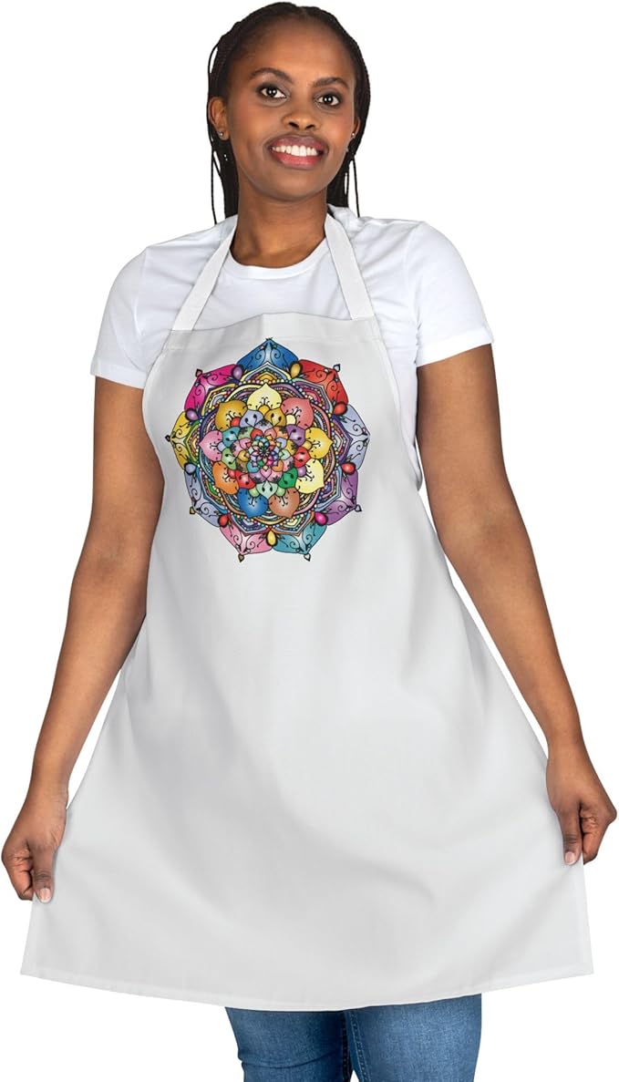 Colorful Floral Mandala Apron | Multicolor Straps
