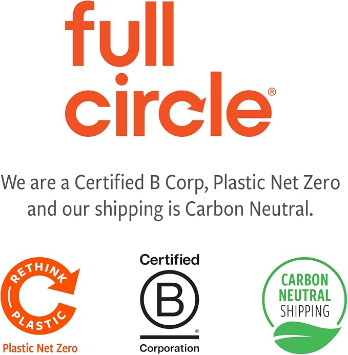 Full Circle Coconut Scrubber Sponges, Pack of 2 – Dual-Sided, Plant-Based Sponges Made with Coconut Shells, Cellulose & Recycled Materials, Safe for Nonstick Cookware