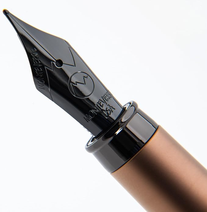 Monteverde Innova Formula M Fountain Pen, Bronze - Medium Nib, Premium PVD Coated Pen, Refillable, JoWo Stainless Steel Nib, Luxury Gift Box