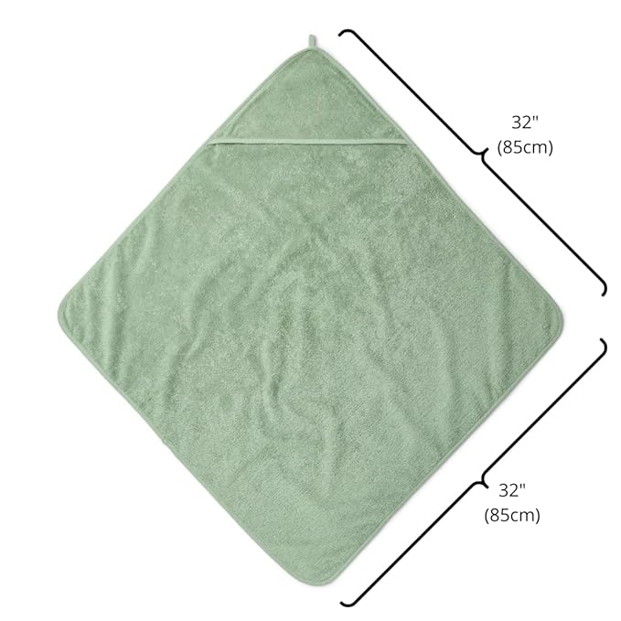 Hooded Baby Towels – 100% Organic Cotton Baby Bath Towels – Baby Boyl Newborn Essentials - Super-Soft and Absorbent.(Roman Green)