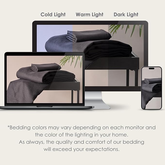 DAPU 100% Linen Duvet Cover, Pure Natural French Flax Linen with 8 Corner Ties&Zipper Closure Soft Breathable Durable for Hot Sleepers 1 Duvet Cover 2 Pillowcases(Dark Gray, California King)