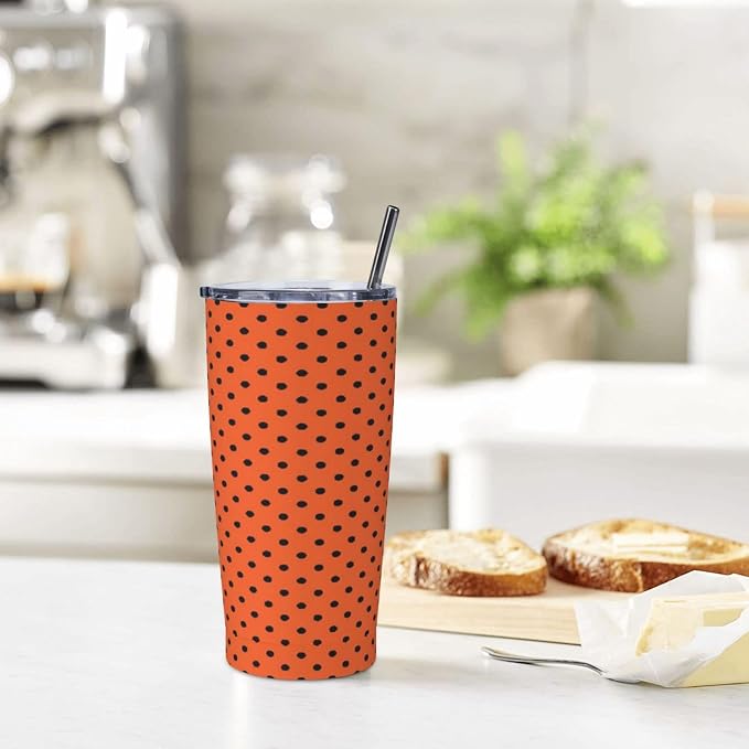 Neoprene Premium Pickleball Paddle 20oz Stainless Steel Tumbler With Straw And Lid, Travel Car Cup