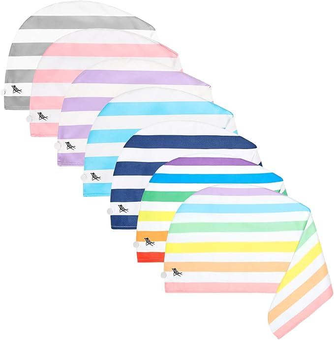 Dock & Bay Turban Hair Towel - for Home & the Beach - Super Absorbent, Quick Dry - Summer - Unicorn Waves, One Size