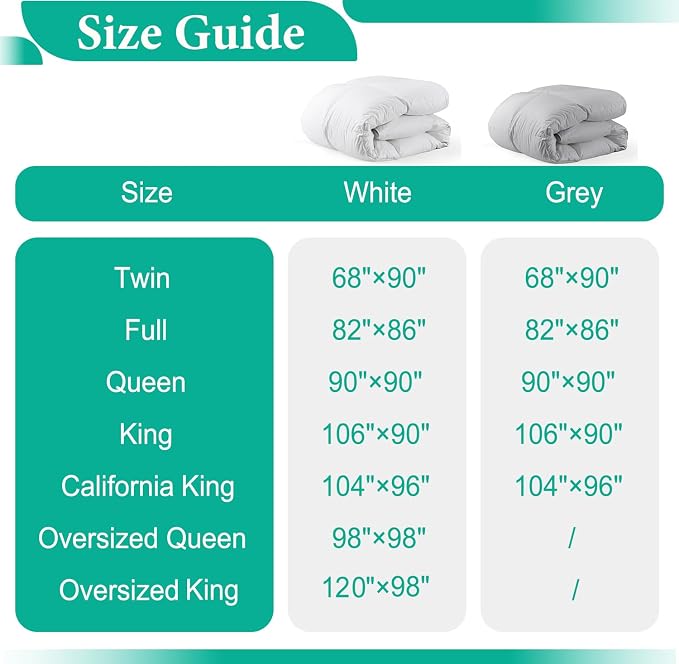 APSMILE Organic Feathers Down Comforter California King, All-Seasons Duvet Insert, 100% Cotton Medium Warm Quilted Bed Comforter Insert (104x96, Ivory White)