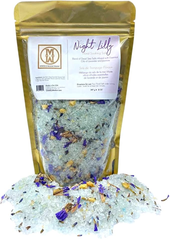 OMM Collection Floral Soaking Bath Salts Bag 14 oz (Night Lily)