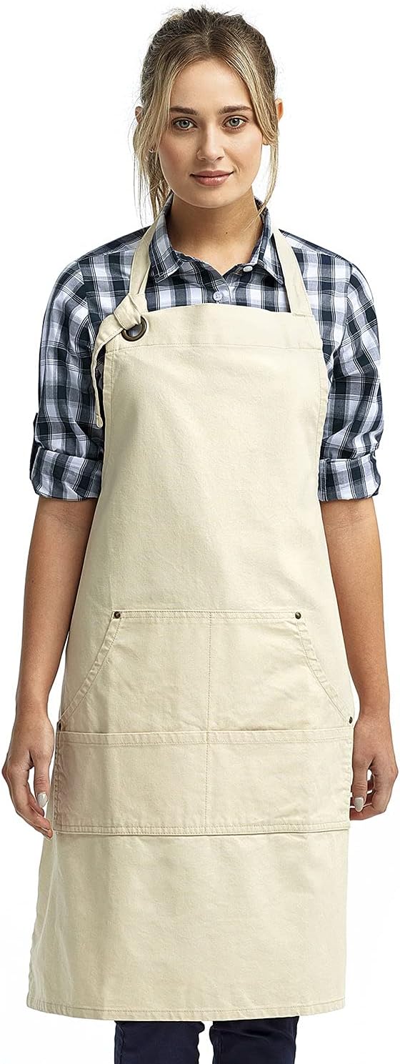 Artisan Calibre Heavy Cotton Canvas Pocket Apron OS Natural