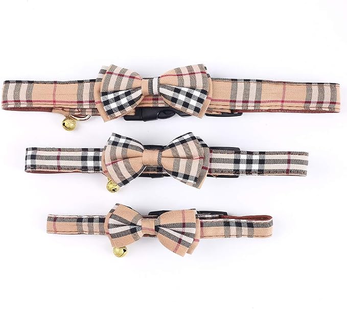 SuperBuddy Dog Collar, Adjustable Dog Collar with Bowtie, Pet Collar for Dog Soft Bowtie Dog Collars for Small Medium Large Pet