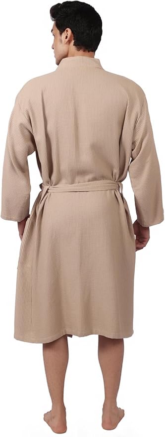 Women's Waffle Bathrobe – 100% Cotton, Lightweight & Absorbent, Spa Robe, Hotel & Lounge Robe