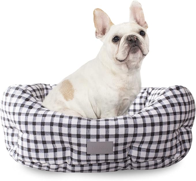 Fringe Studio Painted Gingham Medium Round Cuddler (215009),Multicolored