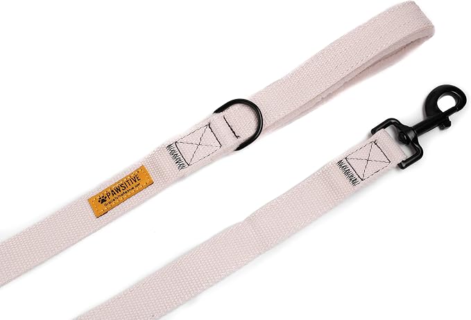 Pawsitive Hemp Leash - 5ft Long, with a Padded Handle for Extra Comfort. Made from Durable, Machine Washable Hemp; Natural