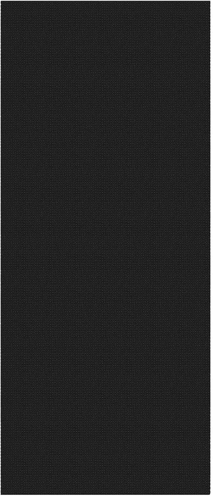 EARTHALL Woven Runner Rug 3x7 Ft Washable Runners for Hallways Wide Non Slip Rubber Backed Kitchen Runner Braided Indoor Floor Carpet for Entryway, Hallway, Kitchen, Bedroom, Black/Grey