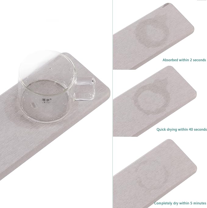 NiuYichee Set of 4 Water Absorbent Diatomite Coasters, Diatomaceous Earth Kitchen Soap Dish, Bathroom Trays, Water Absorbing Stone Used for Hand Soaps & Plants & Toiletries in The Modern Home