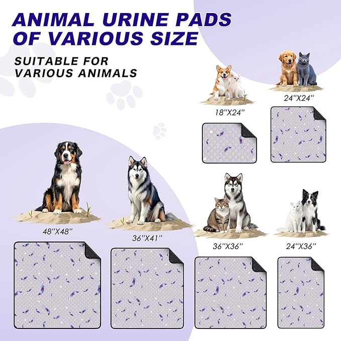 WanpeeGoo Washable Pee Pads for Dogs, 1 Pack Reusable Puppy Pads, Super Absorbent & Leakproof Dog Pads, Anti-Slip Dog Pee Pads for Puppy Training & Incontinence, Leaf Pattern 65"x48"