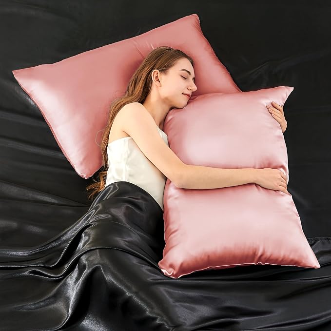 INFIIXSO Mulberry Silk Pillow Case King Size, Silk Pillowcase with Hidden Zipper 20"x36", Extraordinary Smooth and Soft Pillow Cases for Hair and Skin(Blush Pink, 1 Pack)
