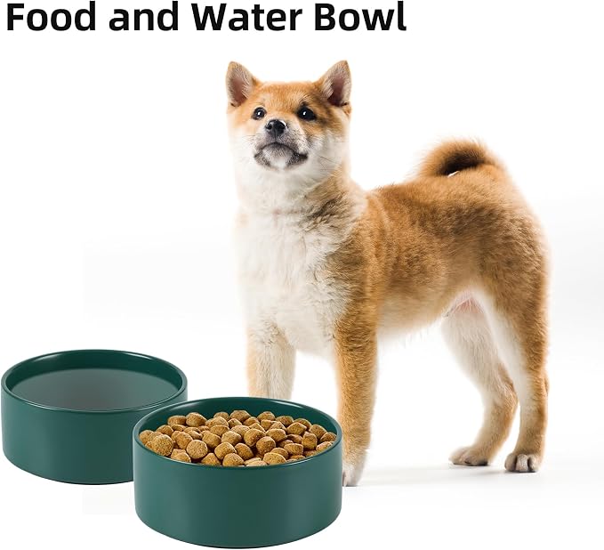 Havniva 7.3” Ceramic Dog Bowls, Dog Food and Water Bowl for Medium Dogs, Durable Dog Water Bowl with Non-Slip Rubber Base Large Capacity Pet Feeding Bowl