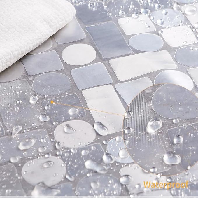 PEVA Shower Curtain Liner BaJiaoYe for Bathroom Shower Curtain,72" x 72 (Water Wave)