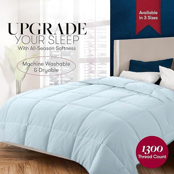 King/Cal King Comforter - Luxury Goose Down Alternative Comforter Duvet Insert - All SeasonUltra Soft Hypoallergenic Bedding - with Corner Tabs - Hotel Dorm