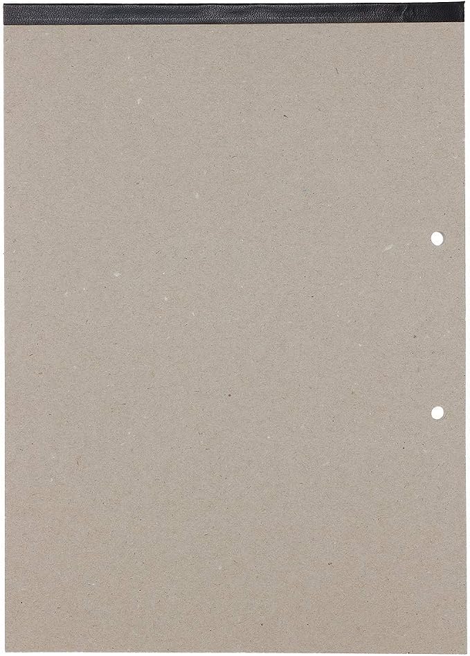 RHINO Stationery A4 Refill Pad 160 Page | 8mm Ruled with Margin | Headbound Notepad Light Brown | Recycled Notepad (1)
