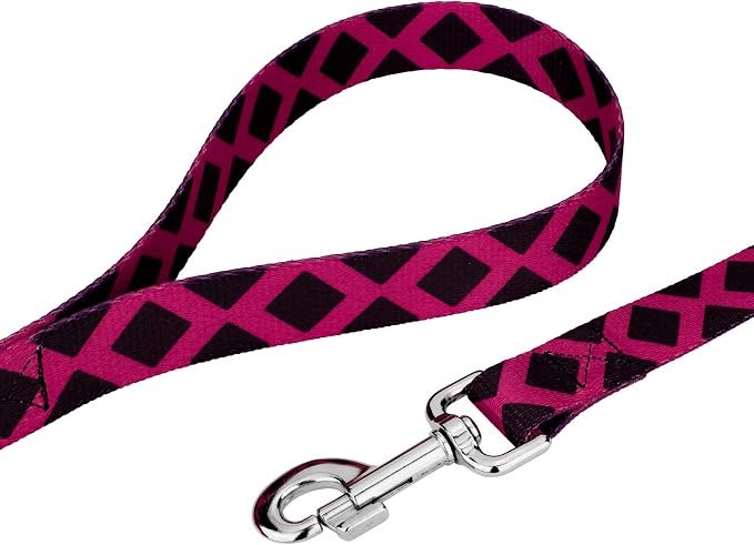 Country Brook Petz - Deluxe Fabulous Lattice Collar and Leash Limited Edition - Plaid and Argyle Collection Featuring Charming Designs (5/8 Inch, Small)