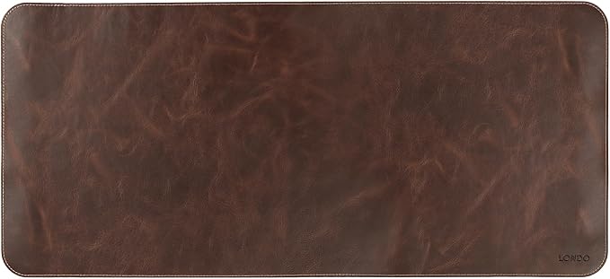Londo Top Grain Leather Extended Mouse Pad – Large Desk Mat for Office & Gaming, Smooth Writing Surface, Non-Slip Base, Durable & Stylish Workspace Accessory