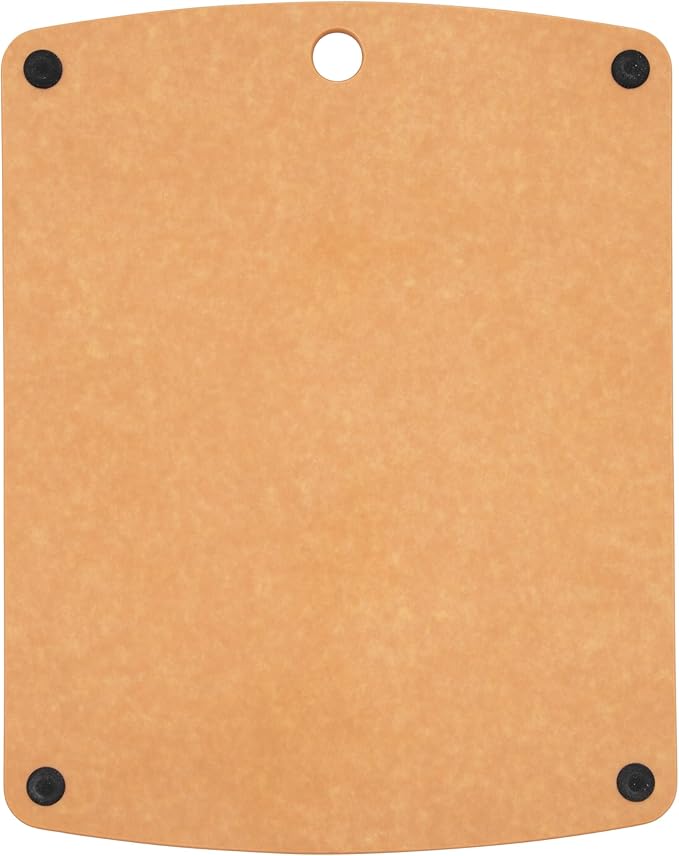 Farberware 11x14 Inch Wood Fiber Cutting Board, Dual-Sided, Knife Friendly, Non-Slip Corners, Juice Groove, Heat Resistant, Dishwasher Safe, Durable Prep Surface for Chopping and Slicing