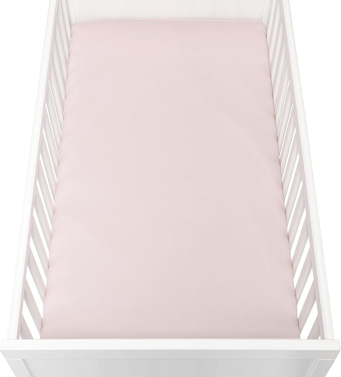 Newton Baby Fitted Crib Sheet (2-Pack) - Ultra Breathable and Soft, Organic Cotton, Fits All Standard Cribs, Pink