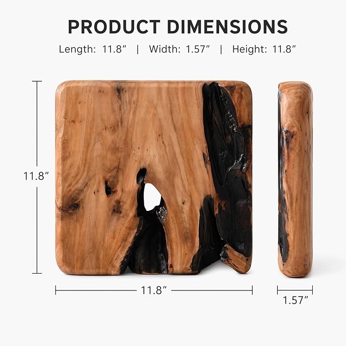 BOTALEGRE 4-Piece Natural Cedar Wood Wall Art Set, Handcrafted Rustic Abstract Wall Decor, Unique Cedar Root Wooden Wall Hanging for Home Living Room Bedroom Office