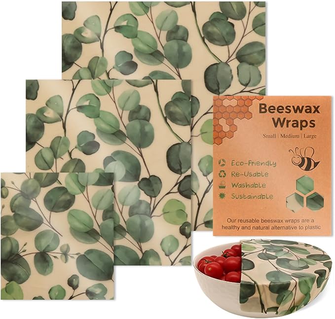 Sustainable Food Preservation With 3 Natural Beeswaxs Cloth Wraps Washable And Reusable Portable Kitchen Supplies