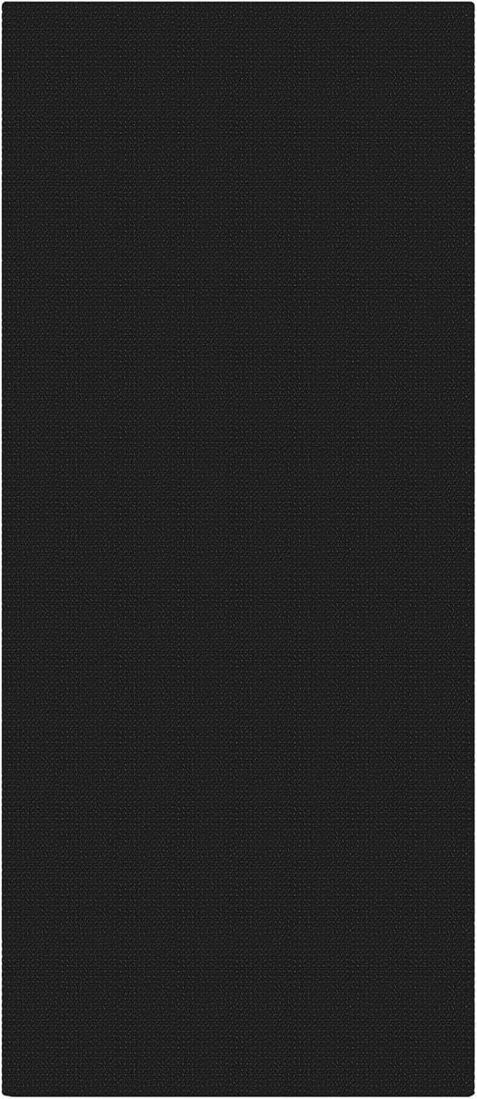 EARTHALL Washable Runner Rug 3x7 Ft Non Slip Runners for Hallways Wide Cotton Rubber Backed Kitchen Runner Braided Indoor Floor Carpet Runners for Entryway, Hallway, Kitchen, Bedroom, Black/Grey
