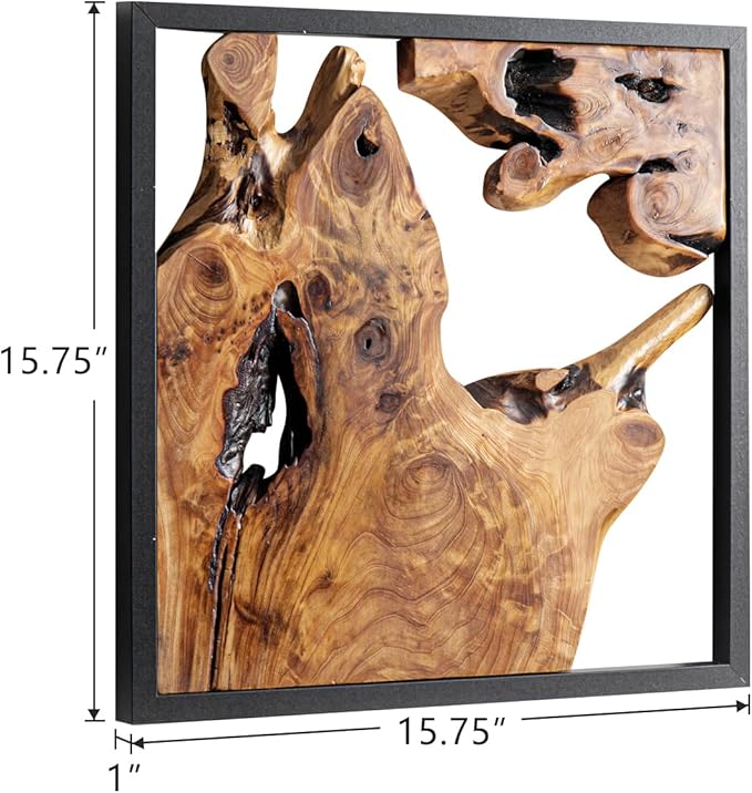 WELLAND 2 Pieces Rustic Cedar Wall Sculptures, Live Edge Wall Art Decor, Decorative Centerpieces of Wood for Living Room, Bedroom, Bathroom, Home Office, Dining Room