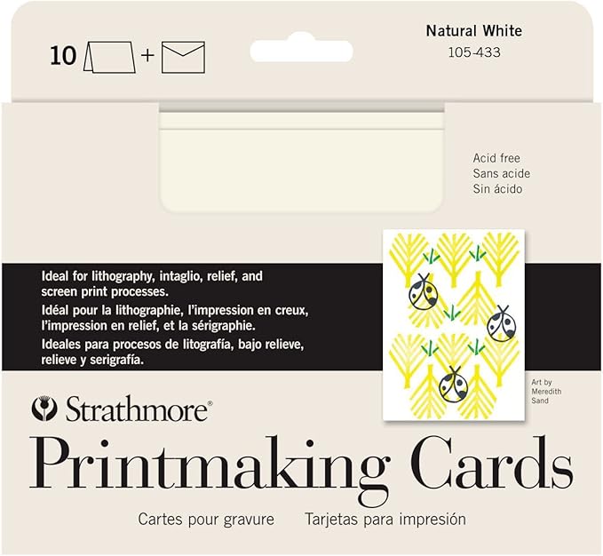 Strathmore Printmaking Cards, 5x6.875 inches, 10 Pack, Envelopes Included - Custom Greeting Cards for Weddings, Events, Birthdays