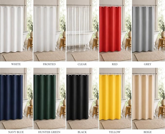 Home Expressions 6 Gauge PEVA Liner Magnetic Shower Curtain Liner 70"x72" (Clear)
