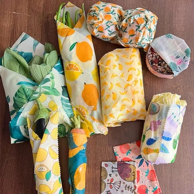 Fig Beeswax Wraps for Food, Eco-Friendly Beeswax Food Wraps, Bread Swich Wrapper Swich Bees Wax Paper for Covering Food Bowls