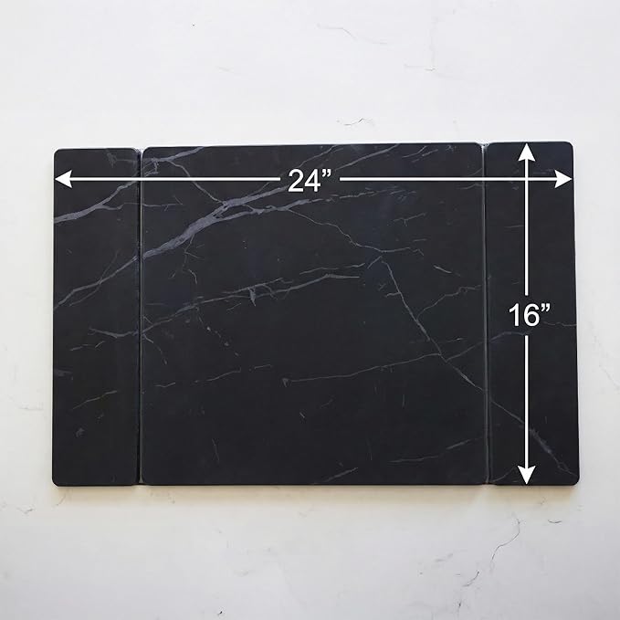 Selegna Stone Drying Mat for Kitchen Counter, Diatomite Stone Dish Drying Mat & Kitchen Sink Mat, Quick-Dry Diatomaceous Earth Counter Mat, Collapsible Tri-Panel Design