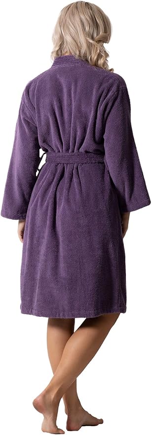 Luxurious Turkish Terry Kimono Collar Super-Soft Terry Absorbent Bathrobes for Women