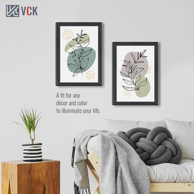 VCK 13x19 Picture Frame 3 Pack, Black Poster Frame MDF Wood with Polished Plexiglass, Wall Mounting Horizontal & Vertical Display