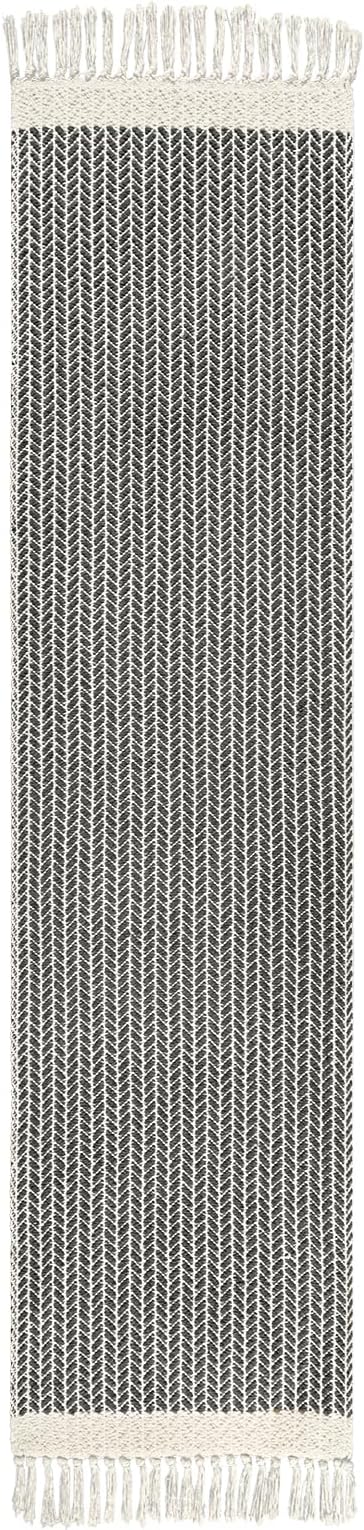 Lahome Belle Boho Kitchen Runner, 2'6''x8 Entryway Rug Lightweight Runners for Hallway Washable Runner Rug with Tassels, Farmhouse Grey Rugs Non Shedding Carpet for Bathroom Foyer